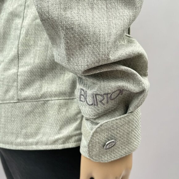 Burton DRYRIDE Womens Snow Skiing Jacket Gray/Green Hooded XS - Picture 8 of 15